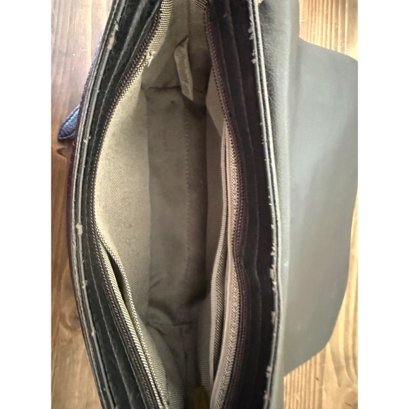 Fossil Black Leather Crossbody Bag Adjustable Strap Everyday  Purse Handbag - Picture 11 of 16